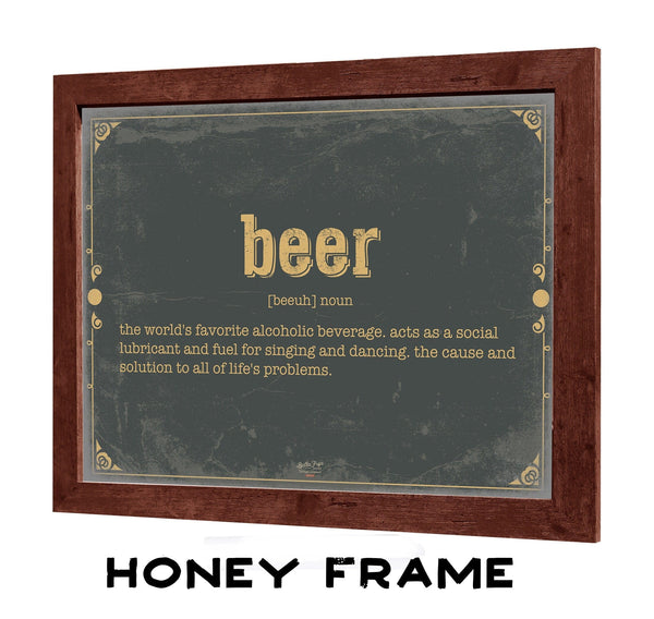 Bella Frye Beer Word Definition Wall Art - Gift for Beer Dictionary Artwork