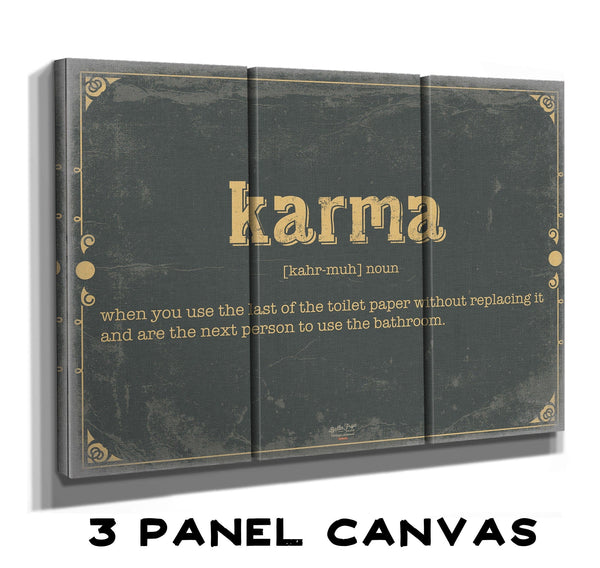 Bella Frye Karma Word Definition Wall Art - Gift for Karma Dictionary Artwork