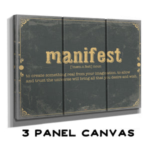 Bella Frye Manifest Word Definition Wall Art - Gift for Manifest Dictionary Artwork