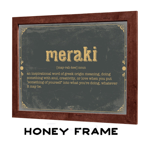 Bella Frye Meraki Word Definition Wall Art - Gift for Meraki Dictionary Artwork