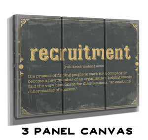 Bella Frye Recruitment Word Definition Wall Art - Gift for Recruitment Dictionary Artwork