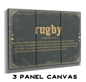 Bella Frye Rugby Word Definition Wall Art - Gift for Rugby Dictionary Artwork