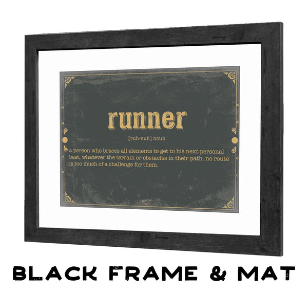 Bella Frye Runner Word Definition Wall Art - Gift for Runner Dictionary Artwork