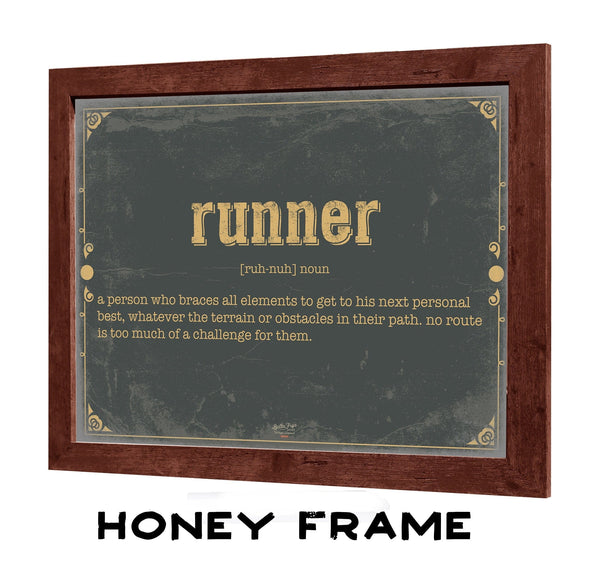 Bella Frye Runner Word Definition Wall Art - Gift for Runner Dictionary Artwork