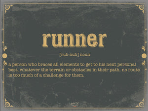 Bella Frye Runner Word Definition Wall Art - Gift for Runner Dictionary Artwork