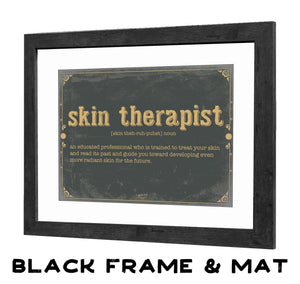 Bella Frye Skin Therapist Word Definition Wall Art - Gift for Skin Therapist Dictionary Artwork