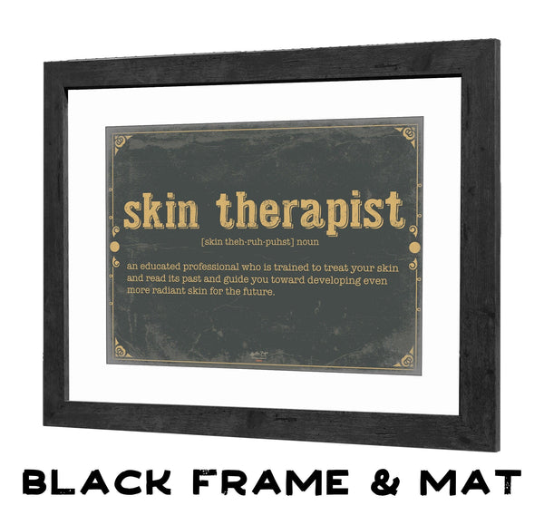 Bella Frye Skin Therapist Word Definition Wall Art - Gift for Skin Therapist Dictionary Artwork