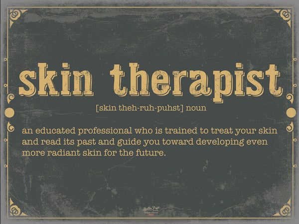 Bella Frye Skin Therapist Word Definition Wall Art - Gift for Skin Therapist Dictionary Artwork