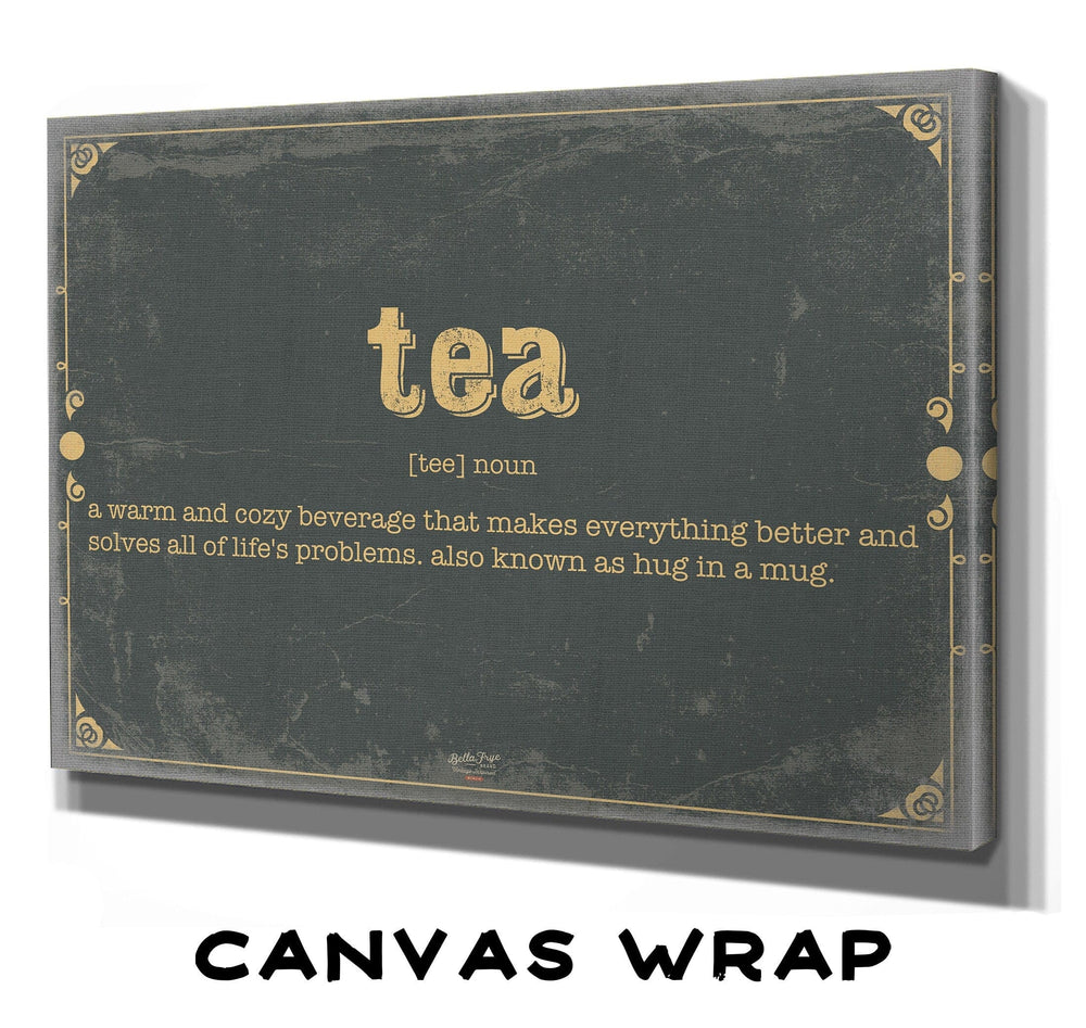 Bella Frye Tea Word Definition Wall Art - Gift for Tea Dictionary Artwork