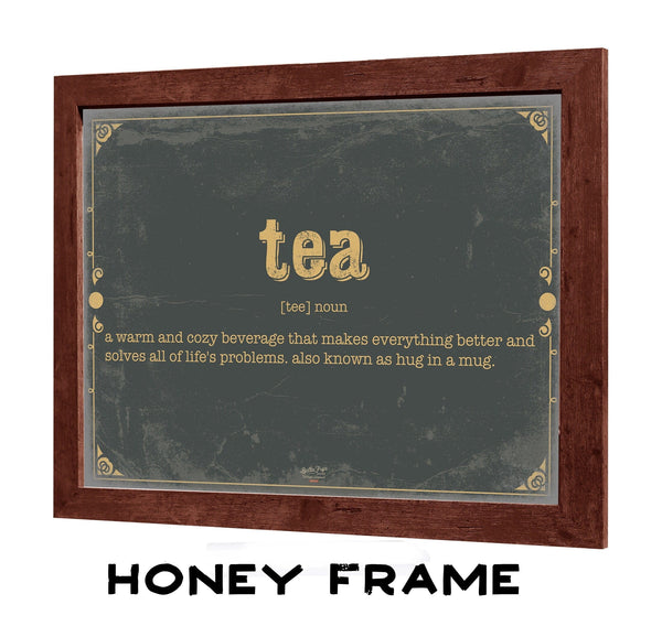 Bella Frye Tea Word Definition Wall Art - Gift for Tea Dictionary Artwork