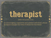 Bella Frye Therapist Word Definition Wall Art - Gift for Therapist Dictionary Artwork