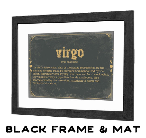 Bella Frye Virgo Word Definition Wall Art - Gift for Virgo Dictionary Artwork