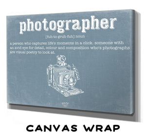 Bella Frye Photographer Definition Wall Art - Gift for Photographer Dictionary Artwork