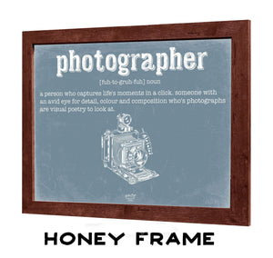 Bella Frye Photographer Definition Wall Art - Gift for Photographer Dictionary Artwork