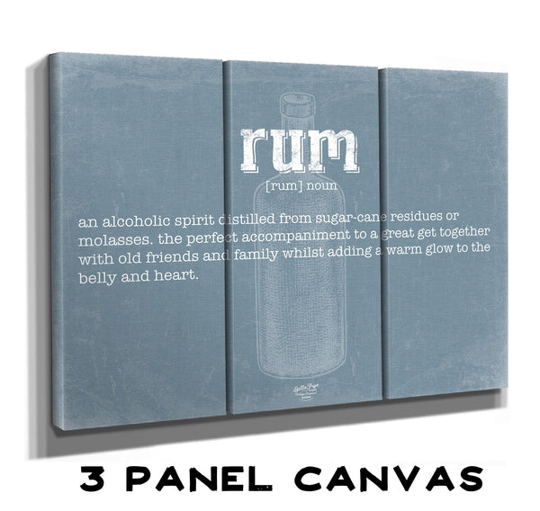 Bella Frye Rum Definition Wall Art - Gift for Rum Dictionary Artwork