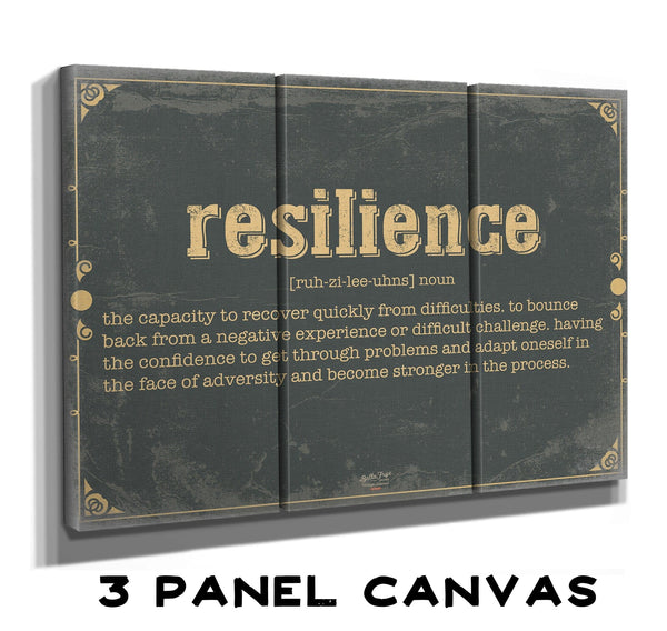 Bella Frye Resilience Word Definition Wall Art - Gift for Resilience Dictionary Artwork