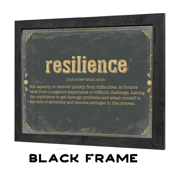 Bella Frye Resilience Word Definition Wall Art - Gift for Resilience Dictionary Artwork