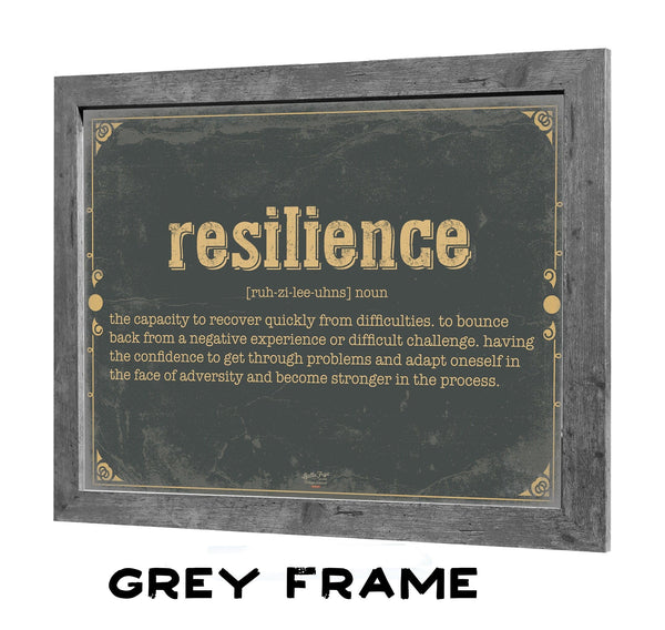 Bella Frye Resilience Word Definition Wall Art - Gift for Resilience Dictionary Artwork