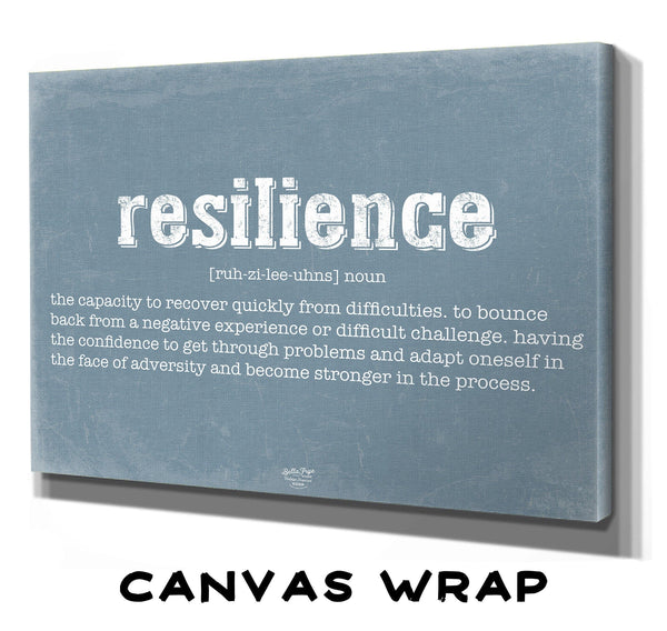 Bella Frye Resilience Definition Wall Art - Gift for Resilience Dictionary Artwork