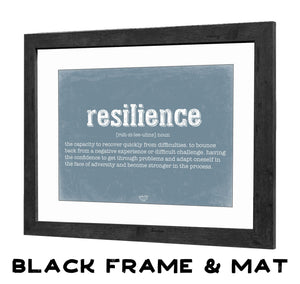 Bella Frye Resilience Definition Wall Art - Gift for Resilience Dictionary Artwork