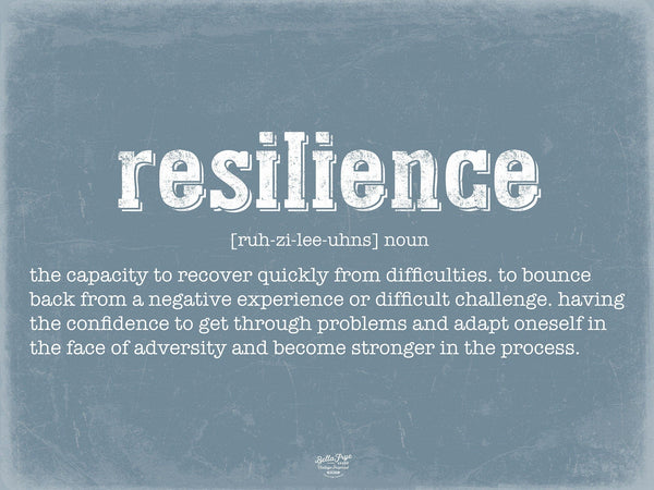 Bella Frye Resilience Definition Wall Art - Gift for Resilience Dictionary Artwork