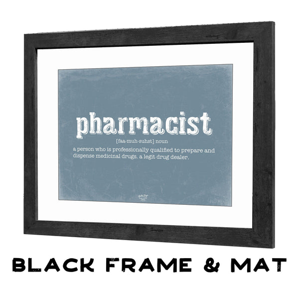 Bella Frye Pharmacist Definition Wall Art - Gift for Pharmacist Dictionary Artwork