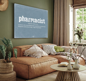 Bella Frye Pharmacist Definition Wall Art - Gift for Pharmacist Dictionary Artwork