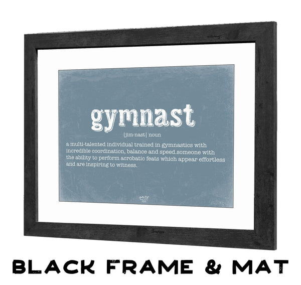 Bella Frye Gymnast Definition Wall Art - Gift for Gymnast Dictionary Artwork