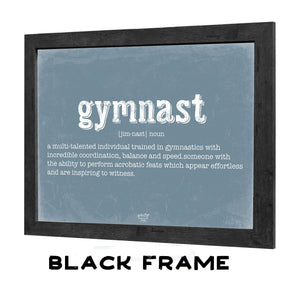 Bella Frye Gymnast Definition Wall Art - Gift for Gymnast Dictionary Artwork