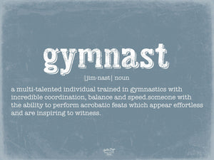 Bella Frye Gymnast Definition Wall Art - Gift for Gymnast Dictionary Artwork