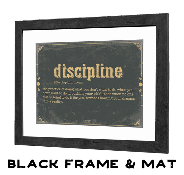 Bella Frye Discipline Word Definition Wall Art - Gift for Discipline Dictionary Artwork