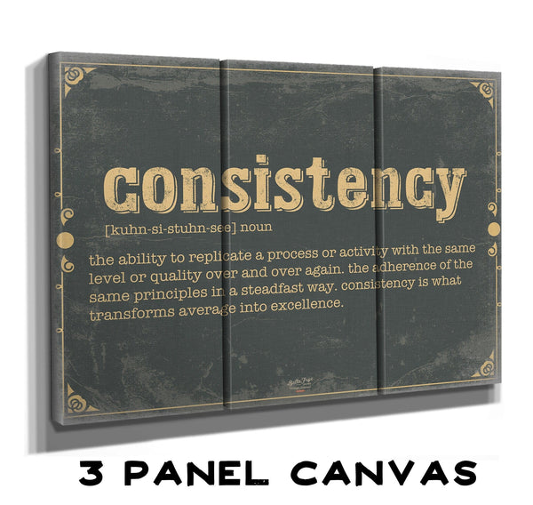 Bella Frye Consistency Word Definition Wall Art - Gift for Consistency Dictionary Artwork