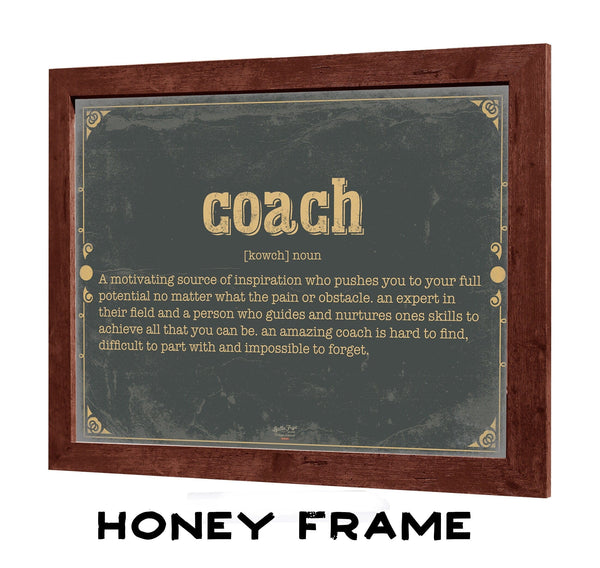 Bella Frye Coach Word Definition Wall Art - Gift for Coach Dictionary Artwork