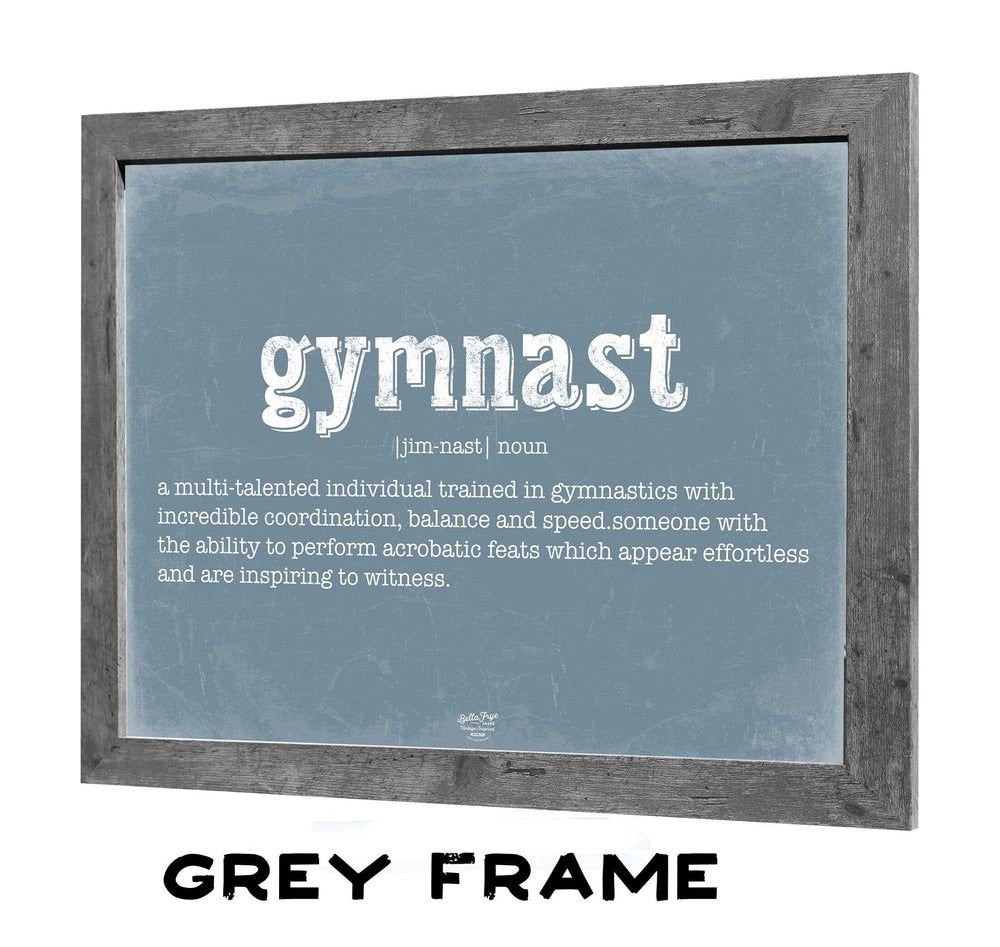 Bella Frye Gymnast Definition Wall Art - Gift for Gymnast Dictionary Artwork