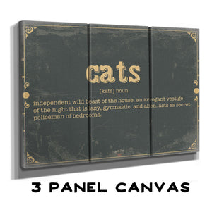 Bella Frye Cats Word Definition Wall Art - Gift for Cat Lover Artwork