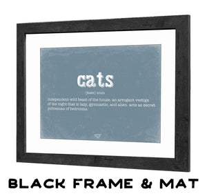 Bella Frye Cats Definition Wall Art - Gift for Cats Lover Artwork