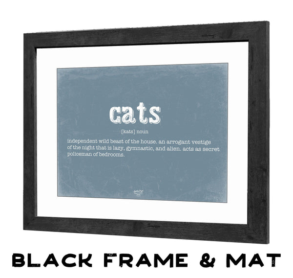 Bella Frye Cats Definition Wall Art - Gift for Cats Lover Artwork