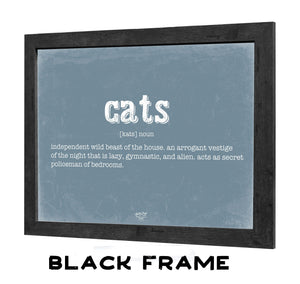 Bella Frye Cats Definition Wall Art - Gift for Cats Lover Artwork