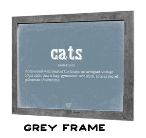 Bella Frye Cats Definition Wall Art - Gift for Cats Lover Artwork