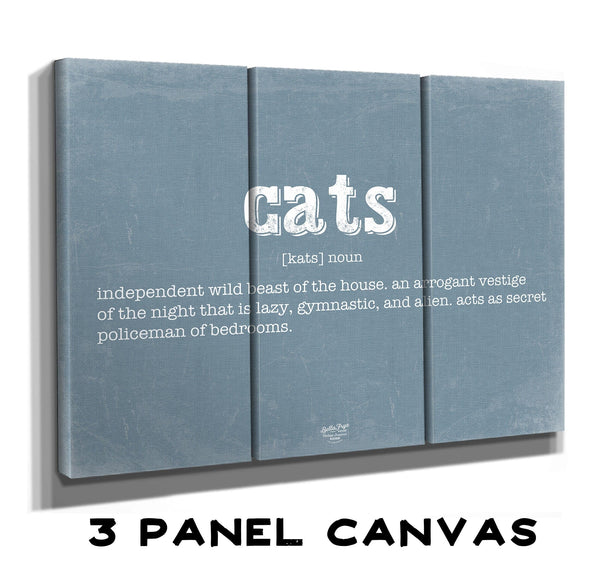 Bella Frye Cats Definition Wall Art - Gift for Cats Lover Artwork