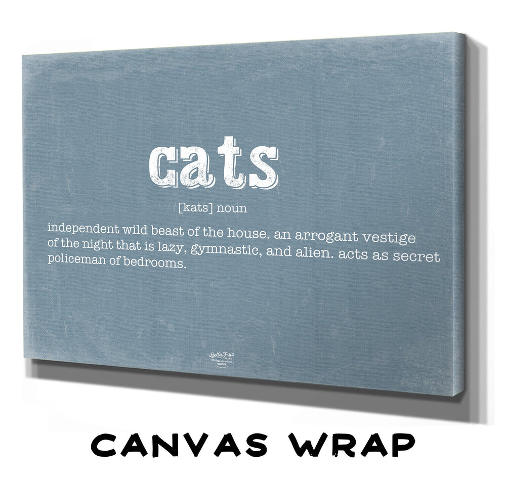 Bella Frye Cats Definition Wall Art - Gift for Cats Lover Artwork