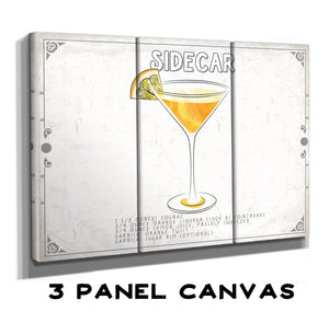 Bella Frye Sidecar Cocktail Recipe Wall Art - Beverage Artwork