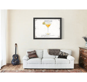 Bella Frye Sidecar Cocktail Recipe Wall Art - Beverage Artwork