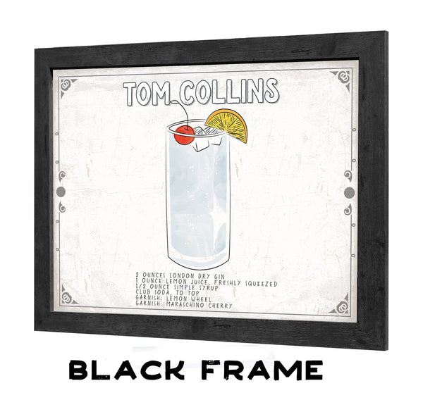 Bella Frye Tom Collins Cocktail Recipe Wall Art - Beverage Artwork