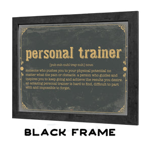 Bella Frye Personal Trainer Word Definition Wall Art - Gift for Personal Trainer Dictionary Artwork