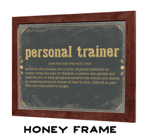 Bella Frye Personal Trainer Word Definition Wall Art - Gift for Personal Trainer Dictionary Artwork