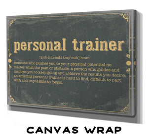 Bella Frye Personal Trainer Word Definition Wall Art - Gift for Personal Trainer Dictionary Artwork