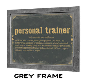 Bella Frye Personal Trainer Word Definition Wall Art - Gift for Personal Trainer Dictionary Artwork