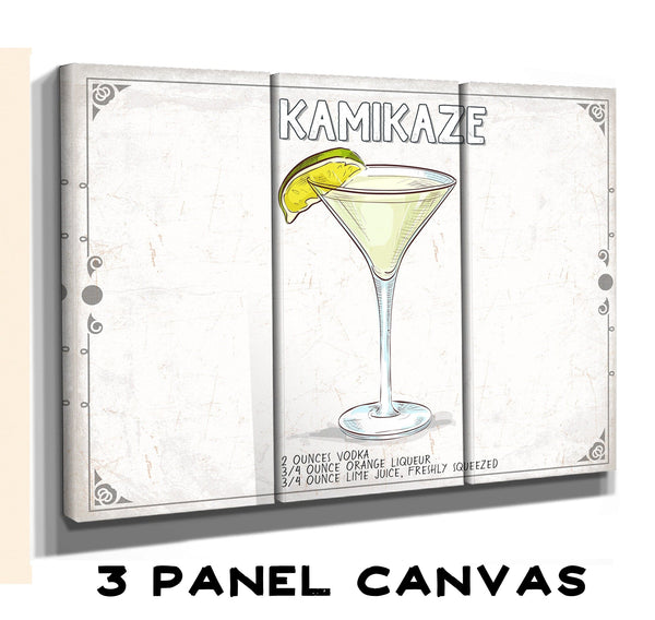 Bella Frye Kamikaze Cocktail Recipe Wall Art - Beverage Artwork