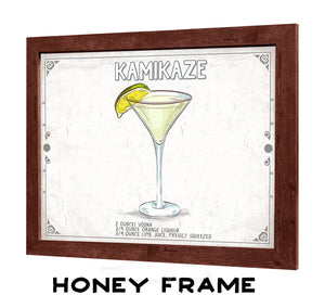 Bella Frye Kamikaze Cocktail Recipe Wall Art - Beverage Artwork